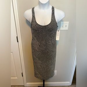 Racerback black and silver stretchy dress
